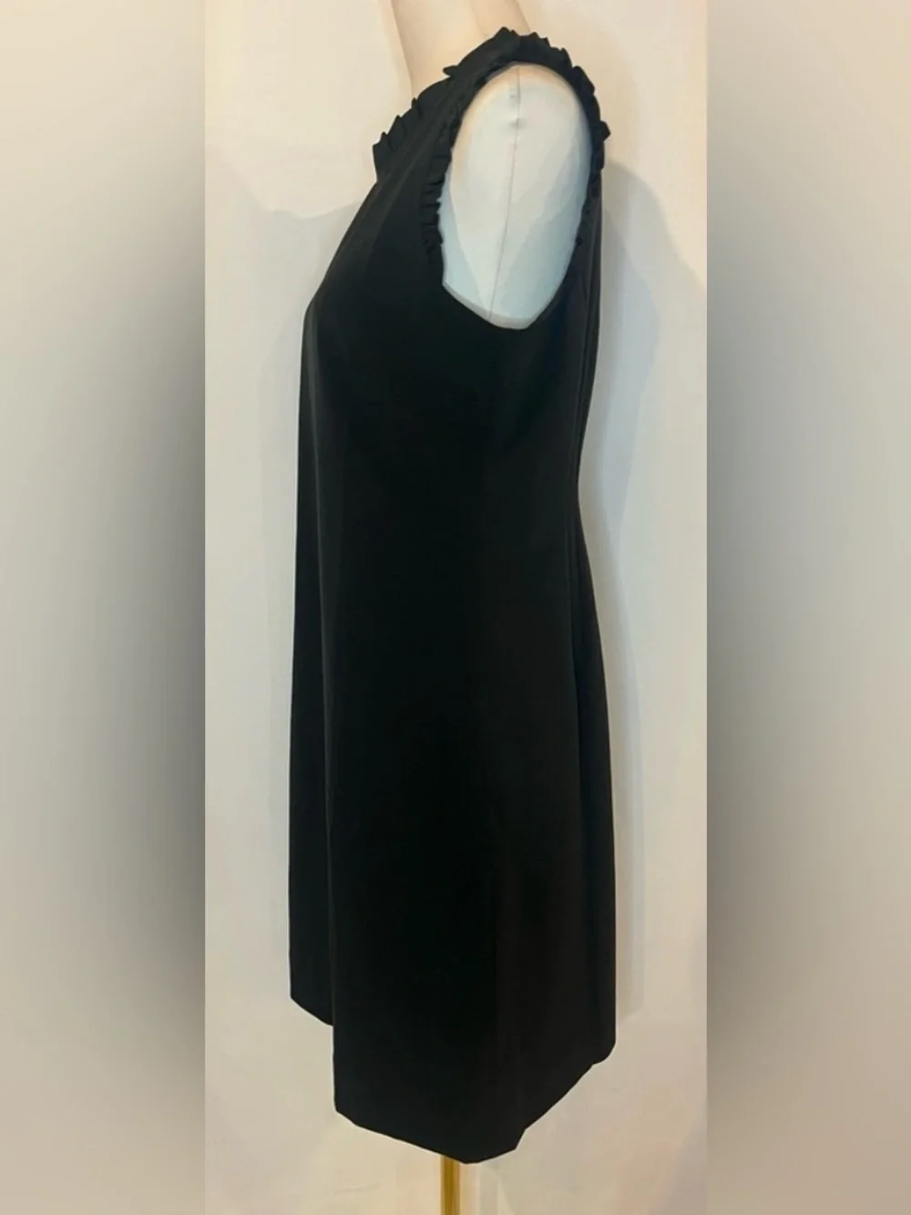 J.Crew Ruffleneck Suiting Dress in black
